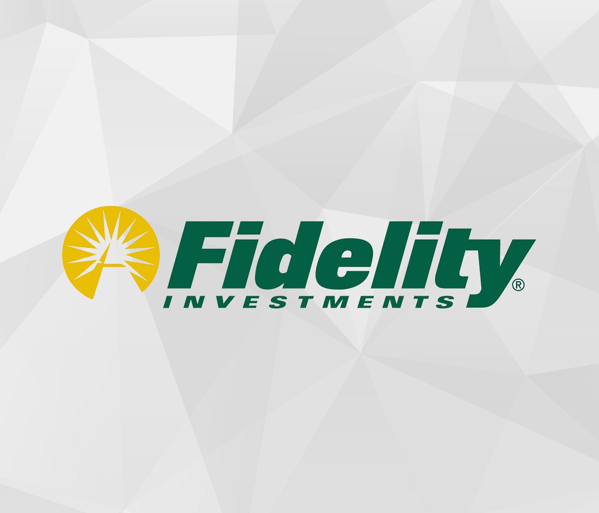 fidelity logo on light gray polygonal background