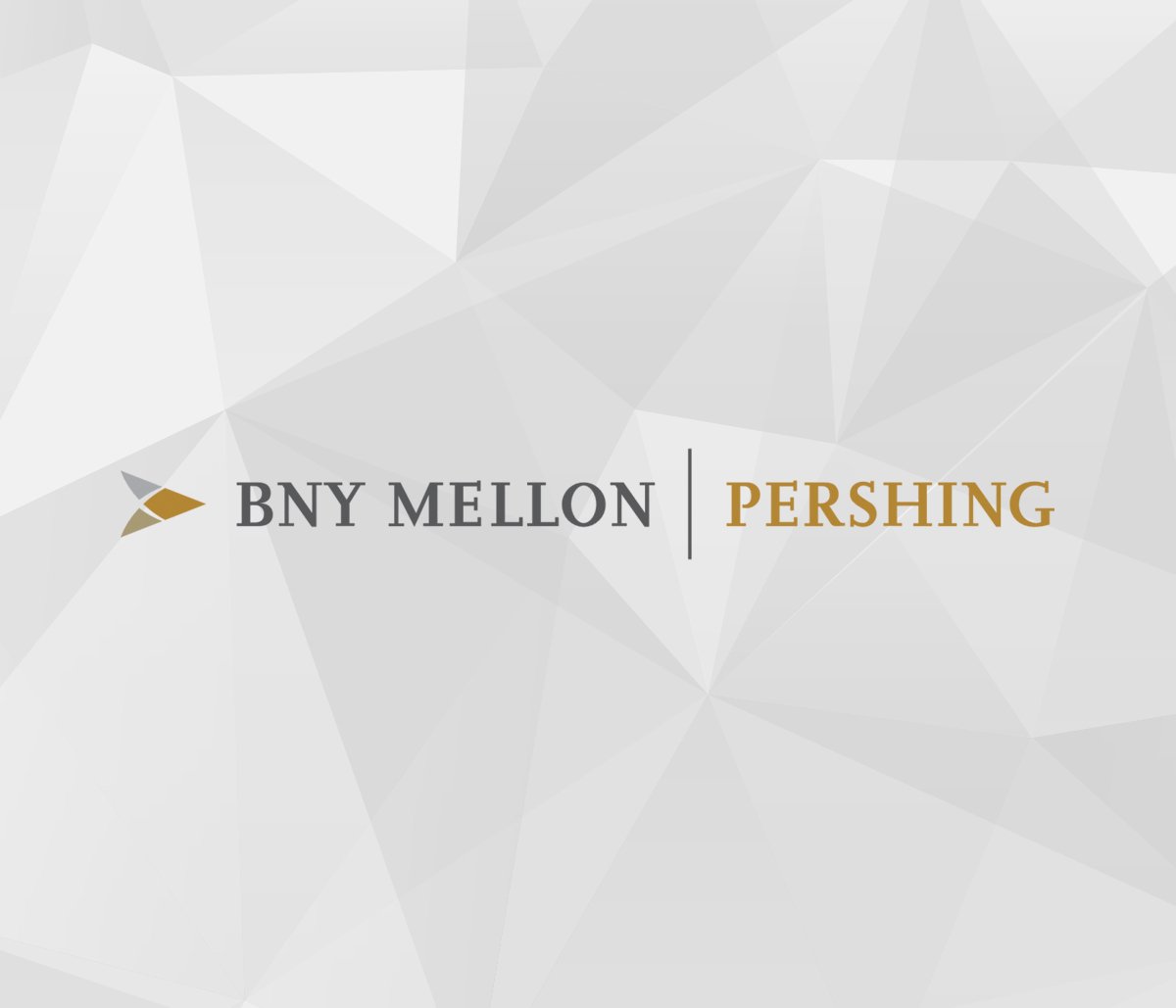 pershing logo on light gray polygonal background